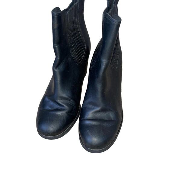 Timberland Women’s Boots Ankle Black Leather 2.5” Suspension Heel Pull On SZ 8 - Picture 5 of 8